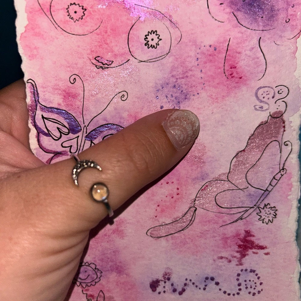 Silver Crescent Moon Ring from Moon Magic